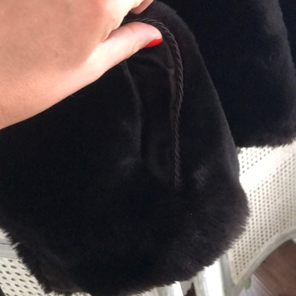 Brown sheared lamb jacket - Picture 4 of 7